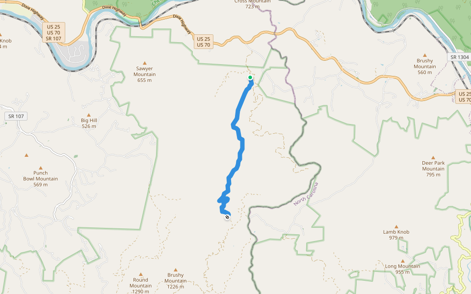 Wolf Creek Trail walking route map in Del Rio