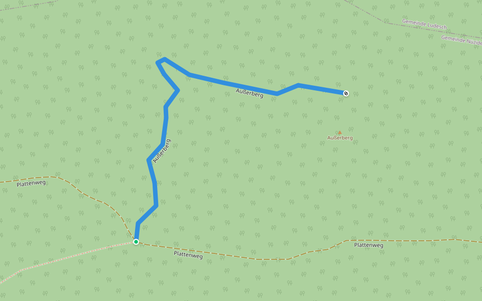 Außerberg walking route map in Nüziders