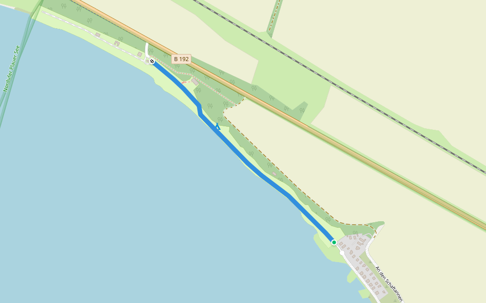 Campingplatz Kein öffentlicher Weg walking route map in Alt Schwerin