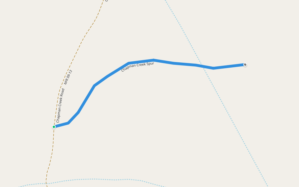 Chapman Creek Spur walking route map in Calpine