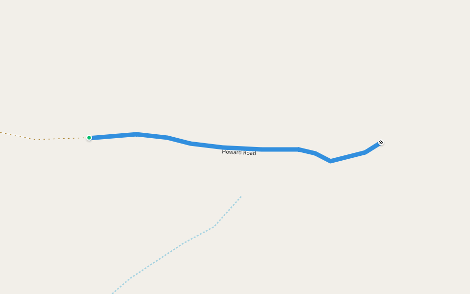 Howard Road walking route map in Calpine