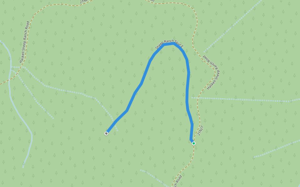 Sheep Ranch Spur E walking route map in Calpine