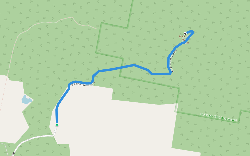 St Patricks Head Track walking route map in Saint Marys