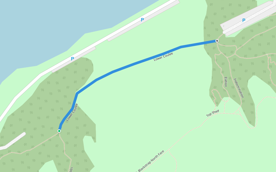 North Coulee Connector walking route map in Dundurn