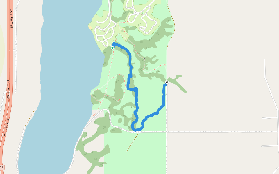 Fur-da Dogs walking route map in Dundurn