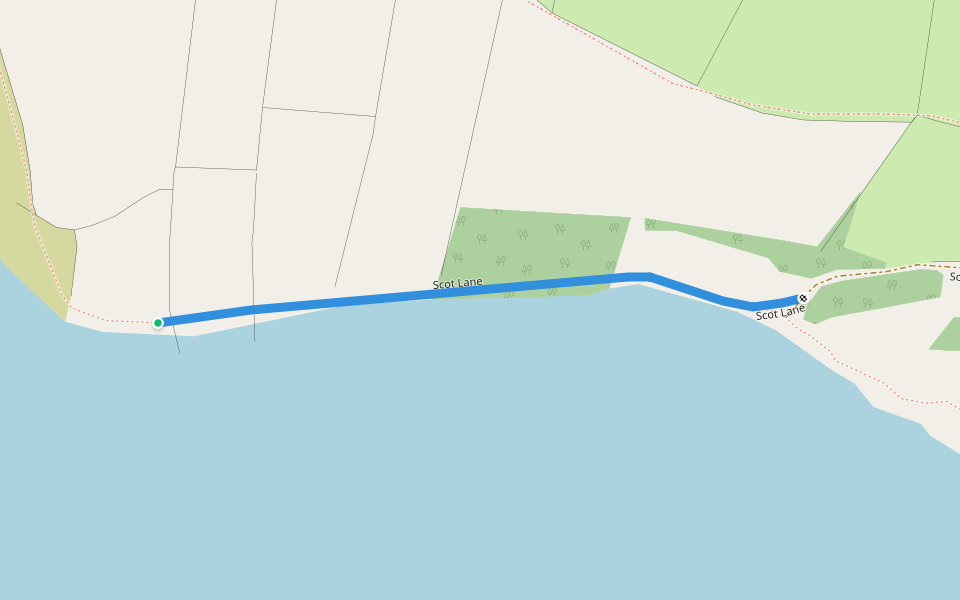 Scot Lane walking route map in Thruscross