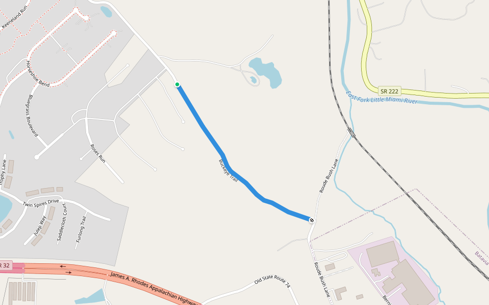 Ross Road walking route map in Batavia