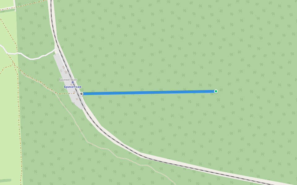 просека walking route map in Briketnaya