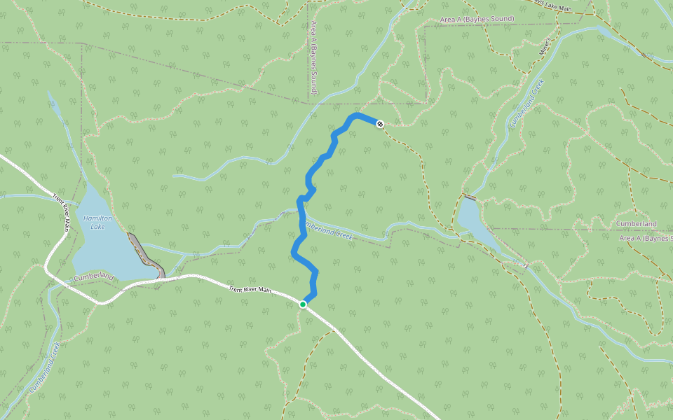 Blockhead walking route map in Union Bay