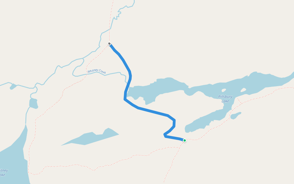 Pillsbury Lake-Cedar Lakes Trail walking route map in Piseco