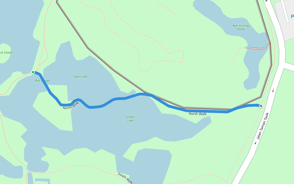North Walk walking route map in Taiping