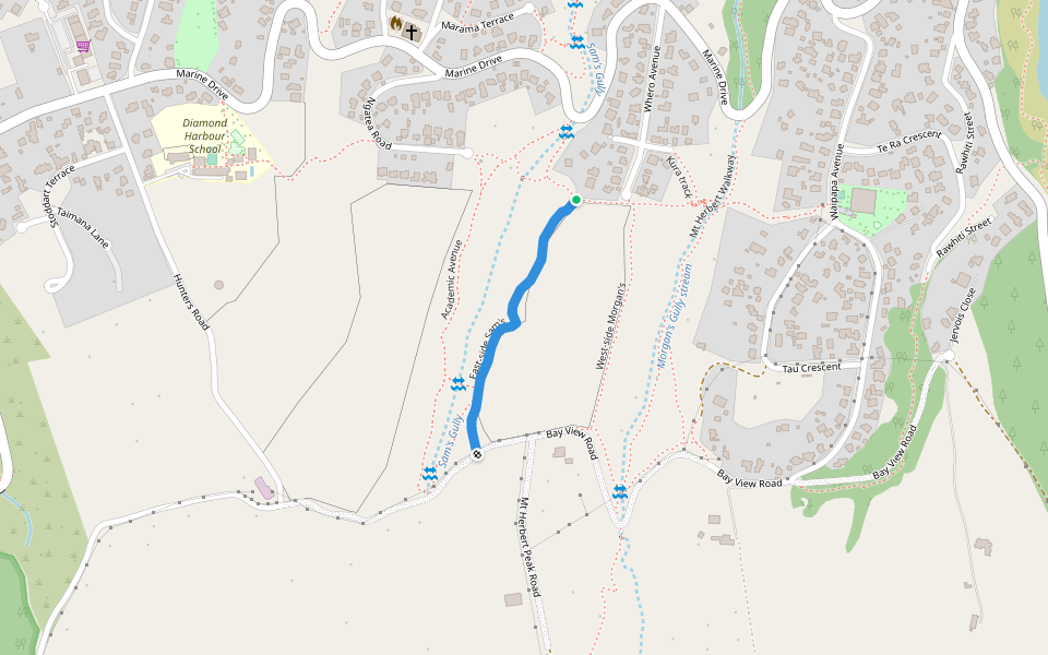 East-side Sam's walking route map in Diamond Harbour