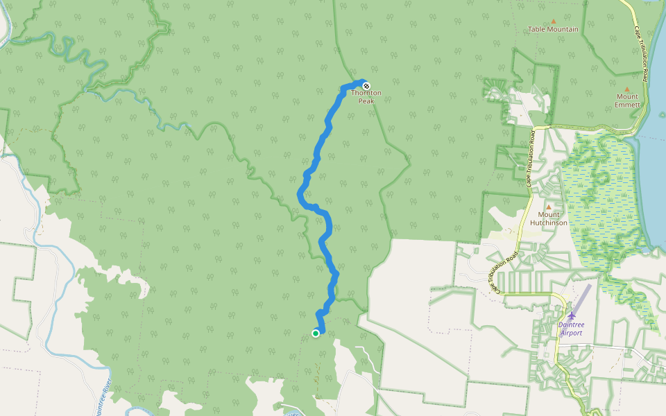 Thorntons Peak Walking Track walking route map in Forest Creek