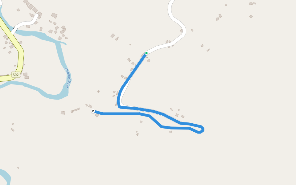 Penang terrain walking route map in Malay