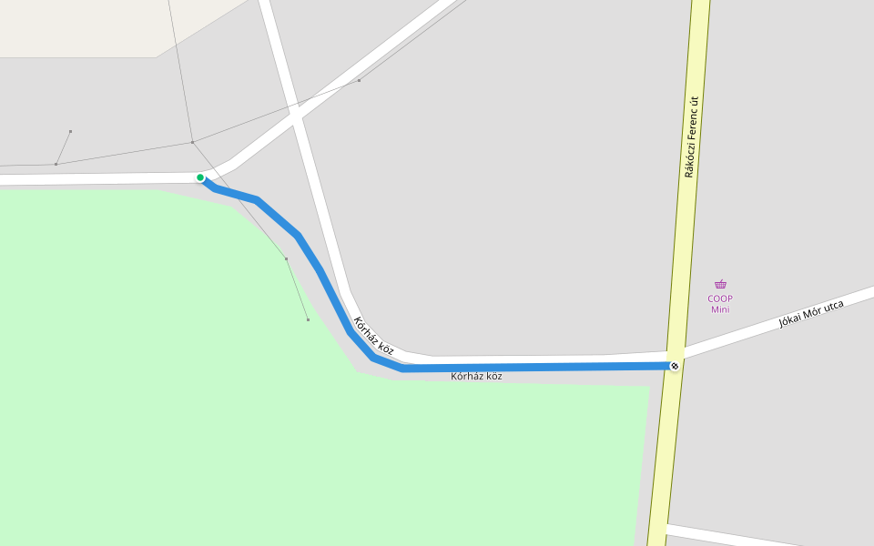 Kórház köz walking route map in Lengyeltóti