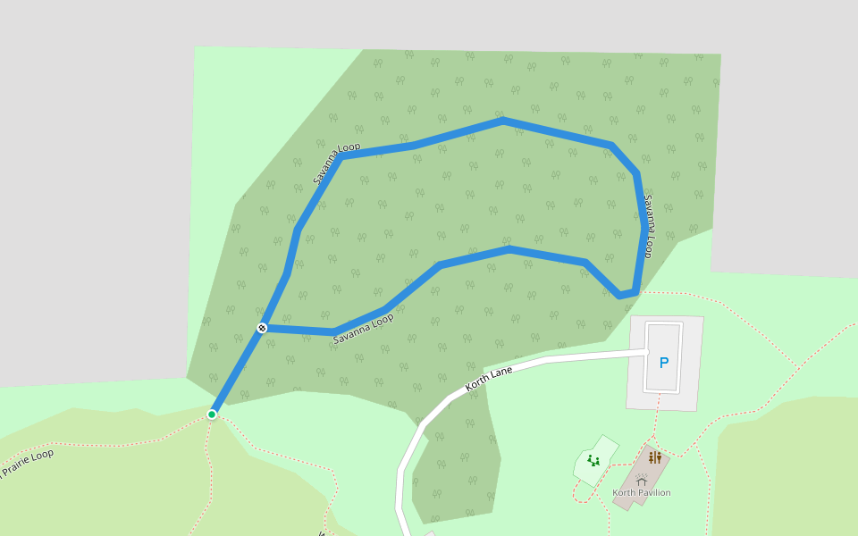 Savanna Loop walking route map in Lake Mills
