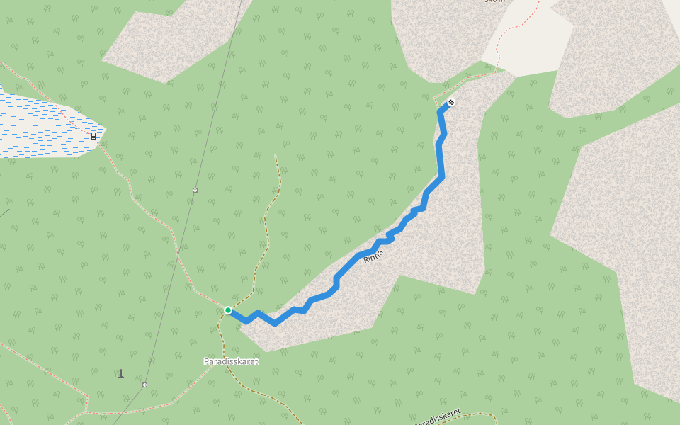 Rinna walking route map in Sandbakk