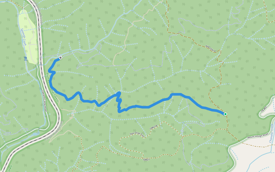 Berry Creek Trail walking route map in Quincy