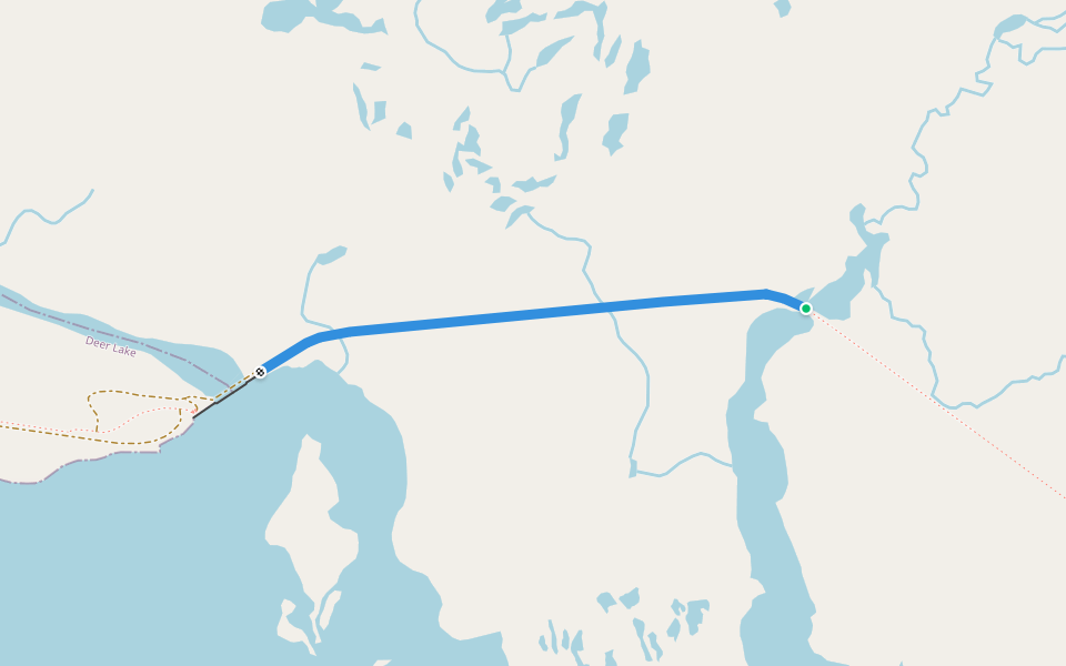 T'Railway walking route map in Deer Lake