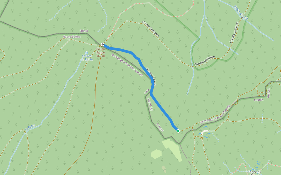 Chemin Godique walking route map in Saint-Maurice-sur-Moselle