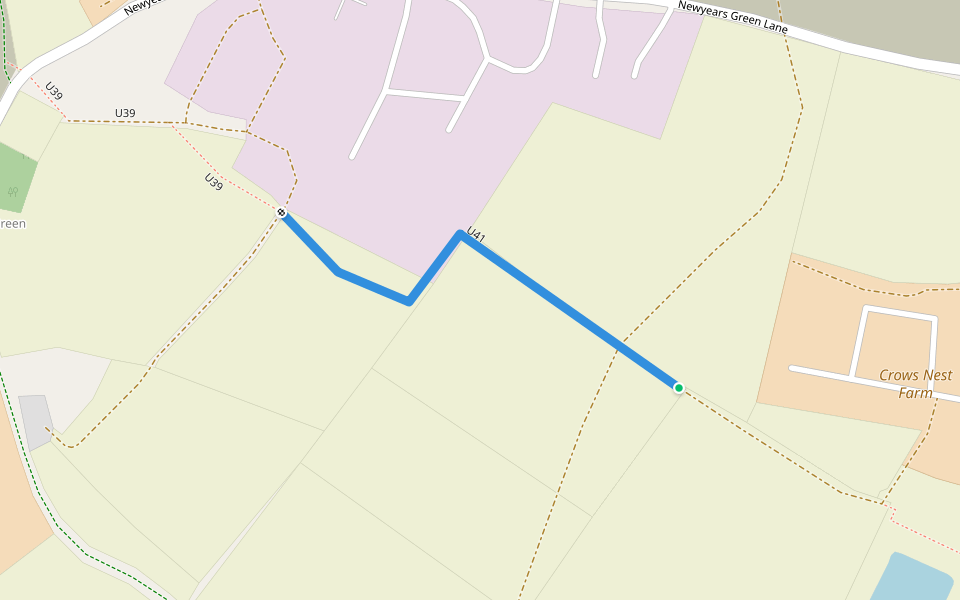 U41 walking route map in Harefield
