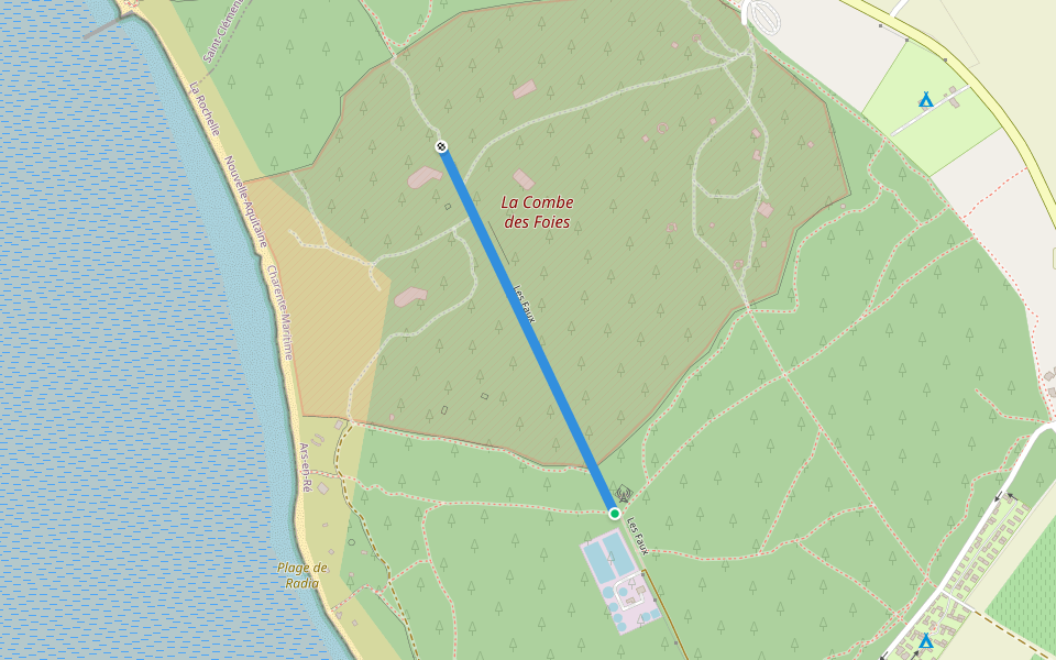 Les Faux walking route map in Ars-en-Ré