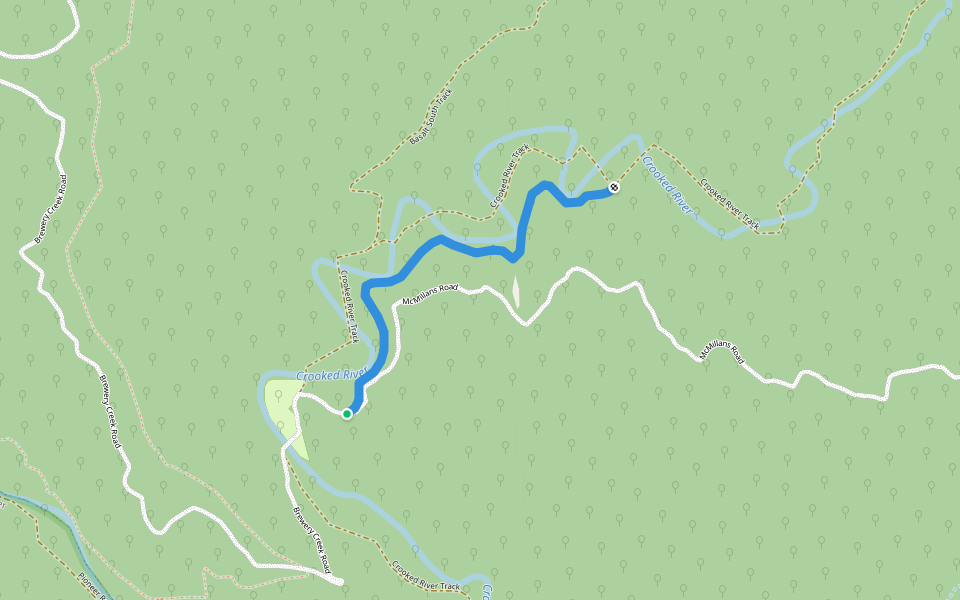 Dry Foot Walking Track walking route map in Wongungarra