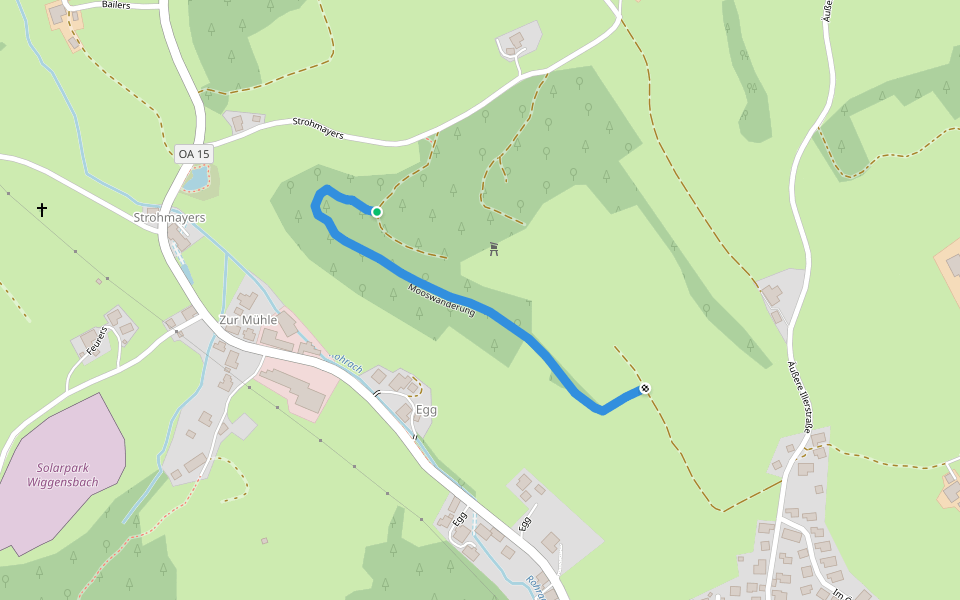 Mooswanderung walking route map in Wiggensbach