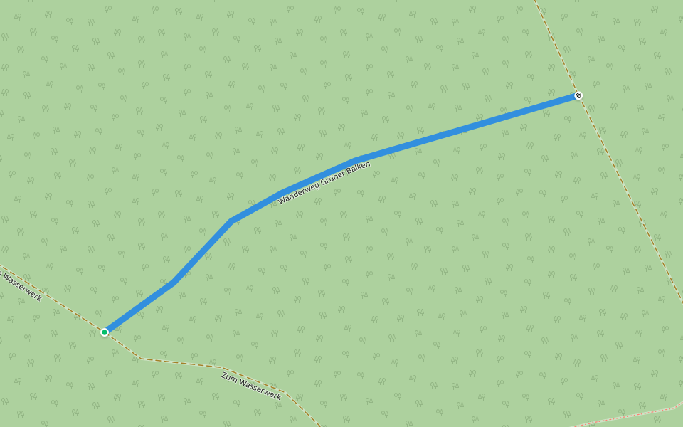 Wanderweg Grüner Balken walking route map in Spremberg