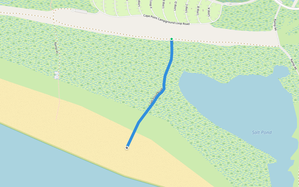 Salt Pond Road walking route map in Buxton