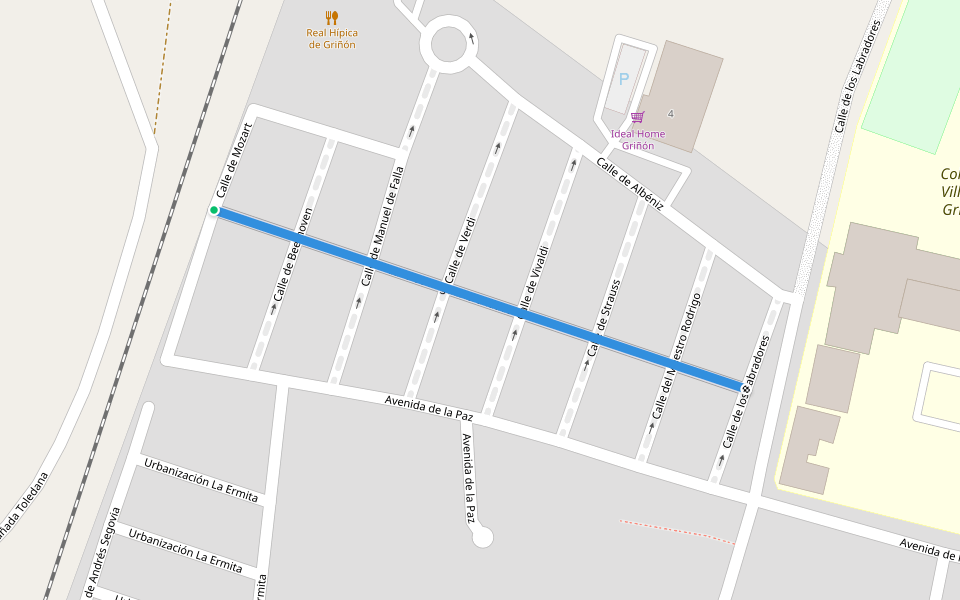 Calle de Miguel Granados walking route map in Griñón