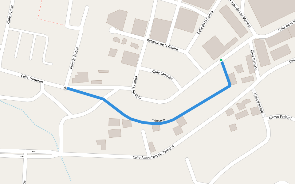 Trimaran walking route map in San José del Cabo