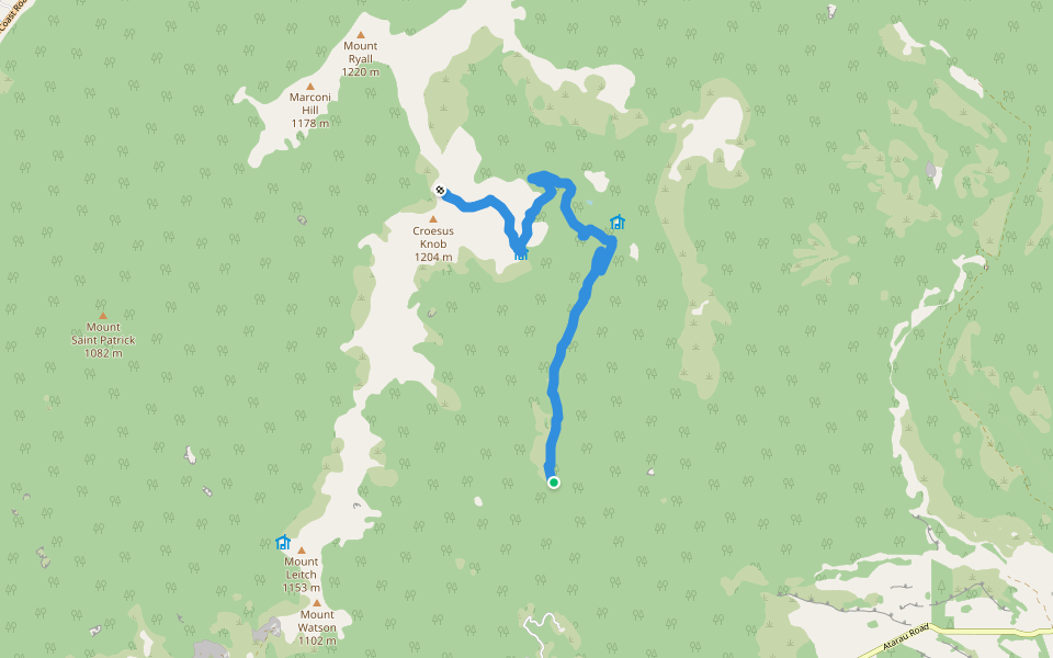 Paparoa track walking route map in Atarau