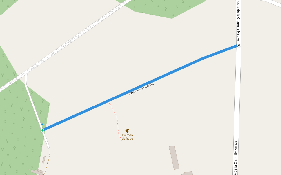 Ligne de Marh Du walking route map in La Chapelle-Neuve