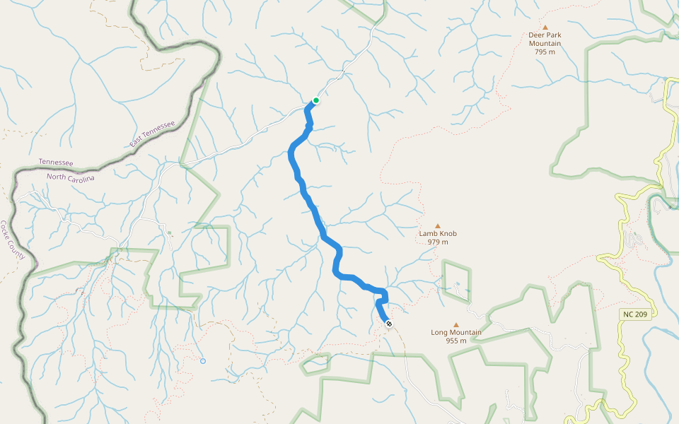 Shut-In Trail walking route map in Hot Springs