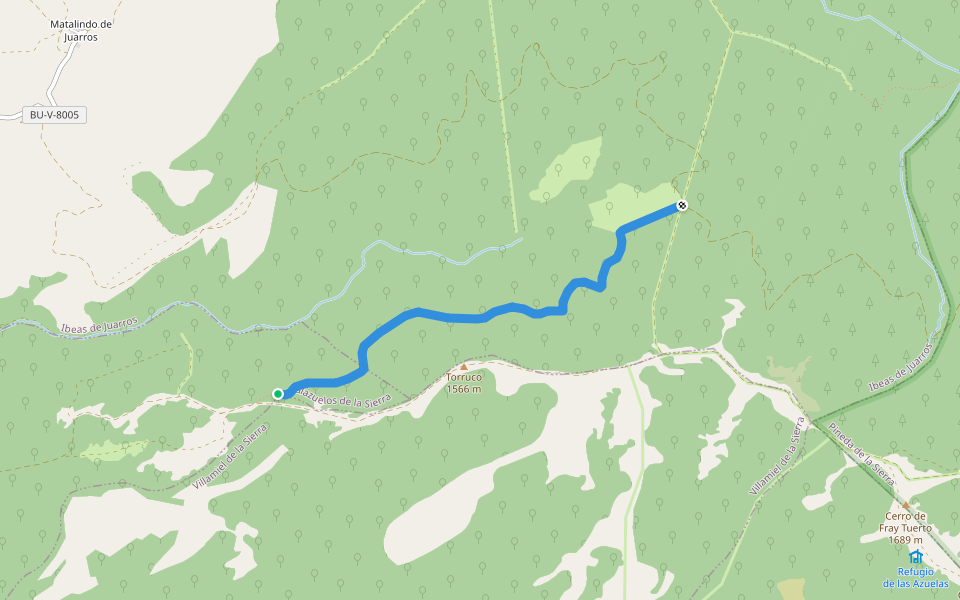HayedoPalazuelos walking route map in Palazuelos de la Sierra