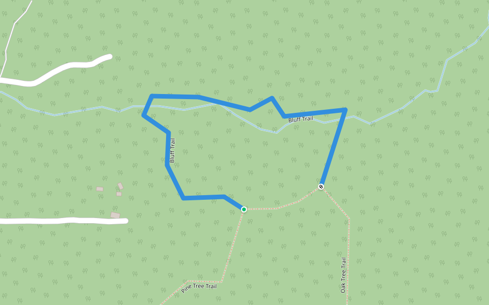 Bluff Trail walking route map in Golconda