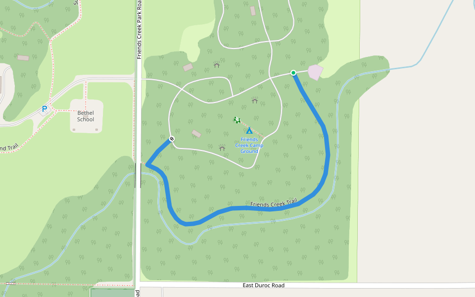 Friends Creek Trail walking route map in Argenta