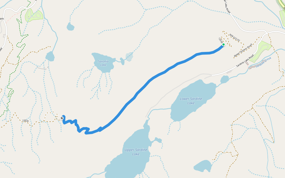 Tamarack Connection walking route map in Sierra City