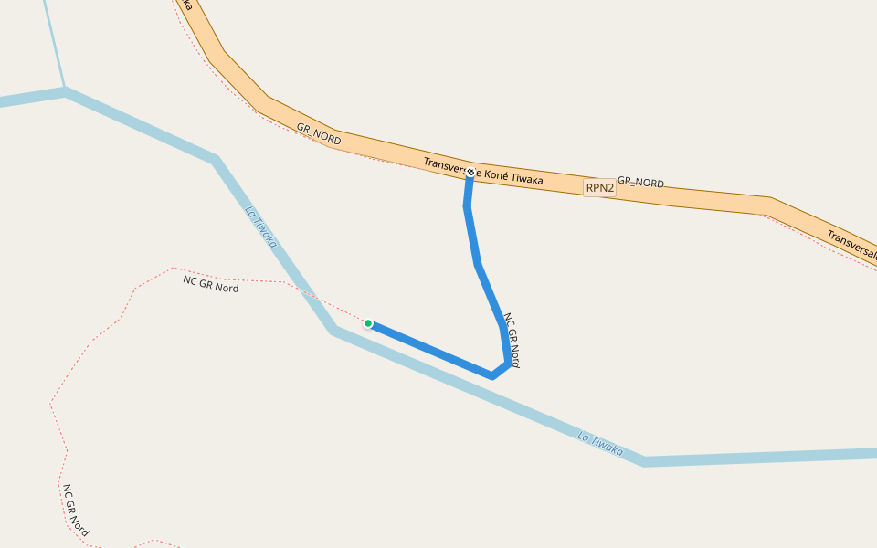 NC GR Nord walking route map in Sarramea