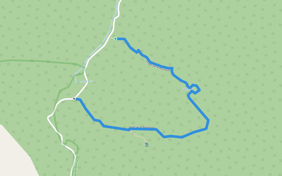 Chute sacre-Rianasoa walking route map in Falierana
