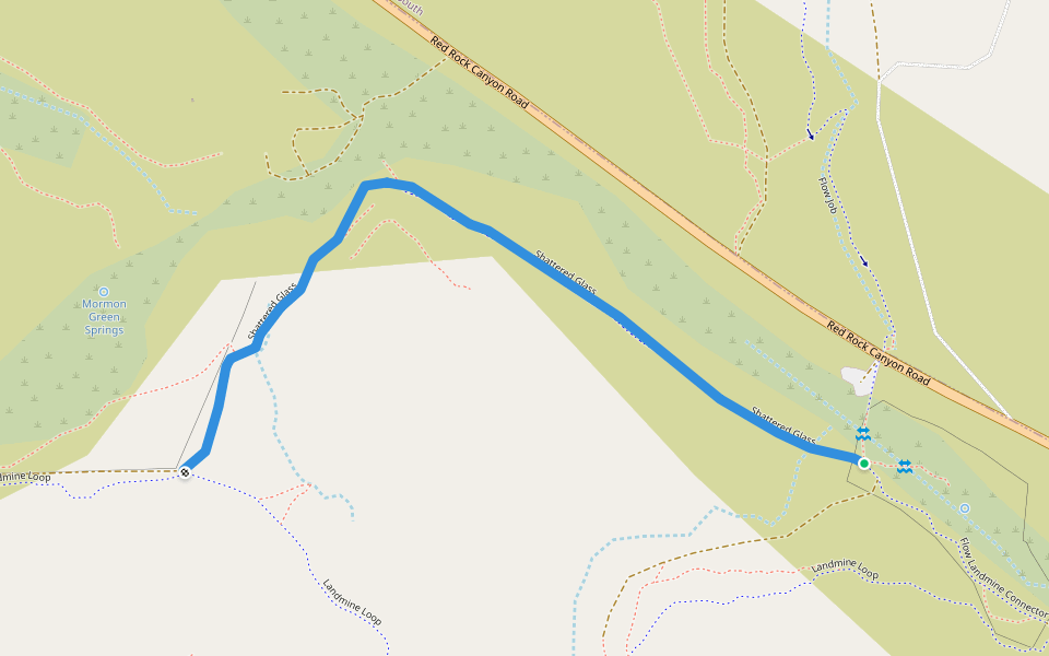 Shattered Glass walking route map in Blue Diamond