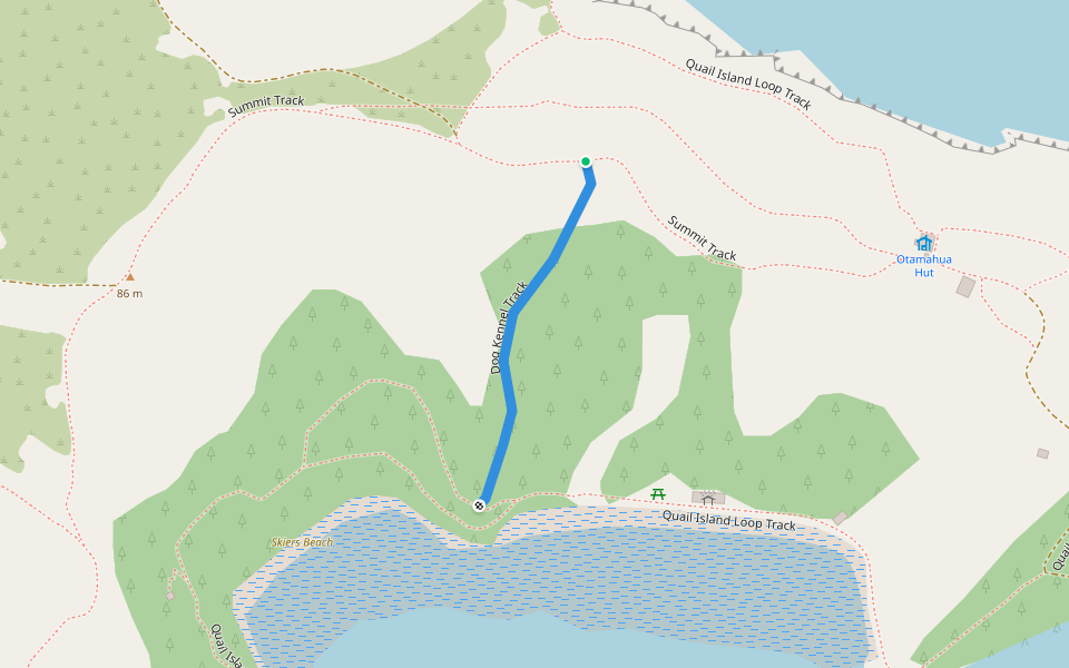 Dog Kennel Track walking route map in Diamond Harbour