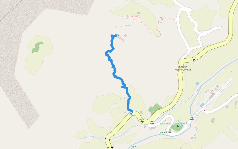 Lombo Joane walking route map in Faja de Cima
