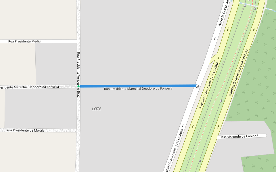 Rua Presidente Marechal Deodoro da Fonseca walking route map in Manaus