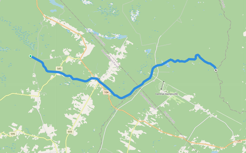 Gibson Subdivision walking route map in Hawkins Corner