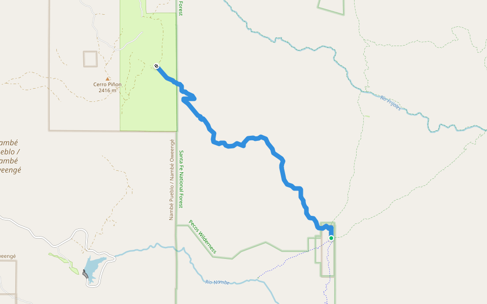 Scout Trail (234) walking route map in San Ildefonso Pueblo