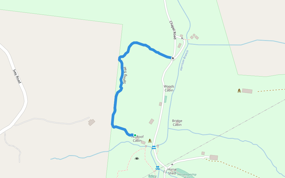 Spring Trail walking route map in Fairview