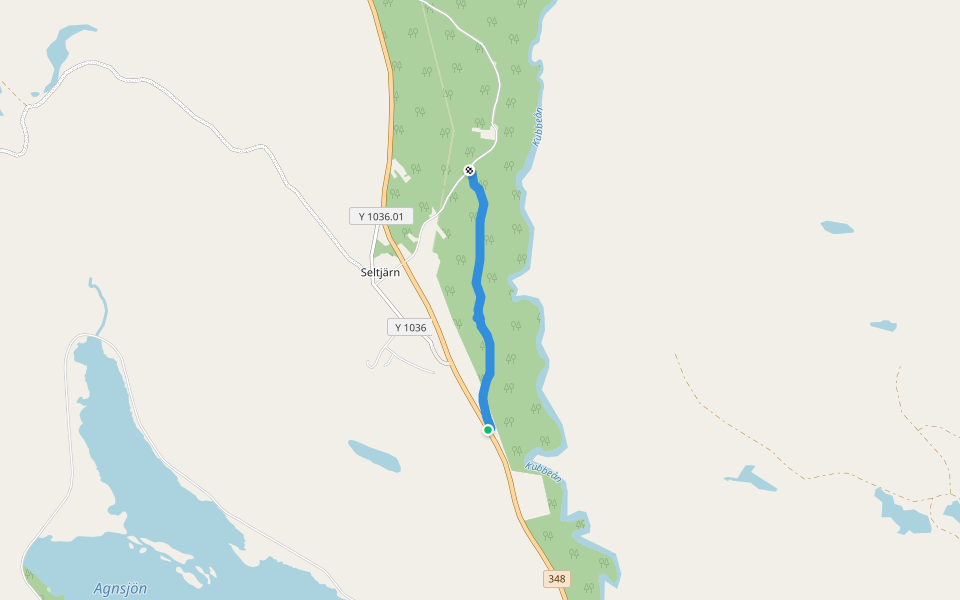 Lappmarksvägen walking route map in Seltjärn