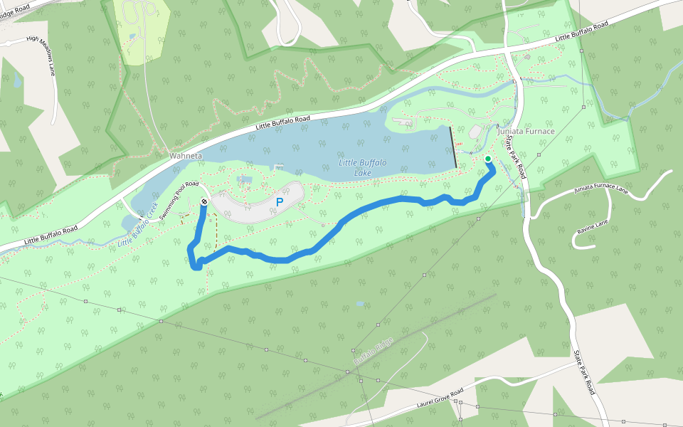 Buffalo Ridge Trail walking route map in New Bloomfield